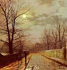John Atkinson Grimshaw Canvas Paintings - Lane In Cheshire